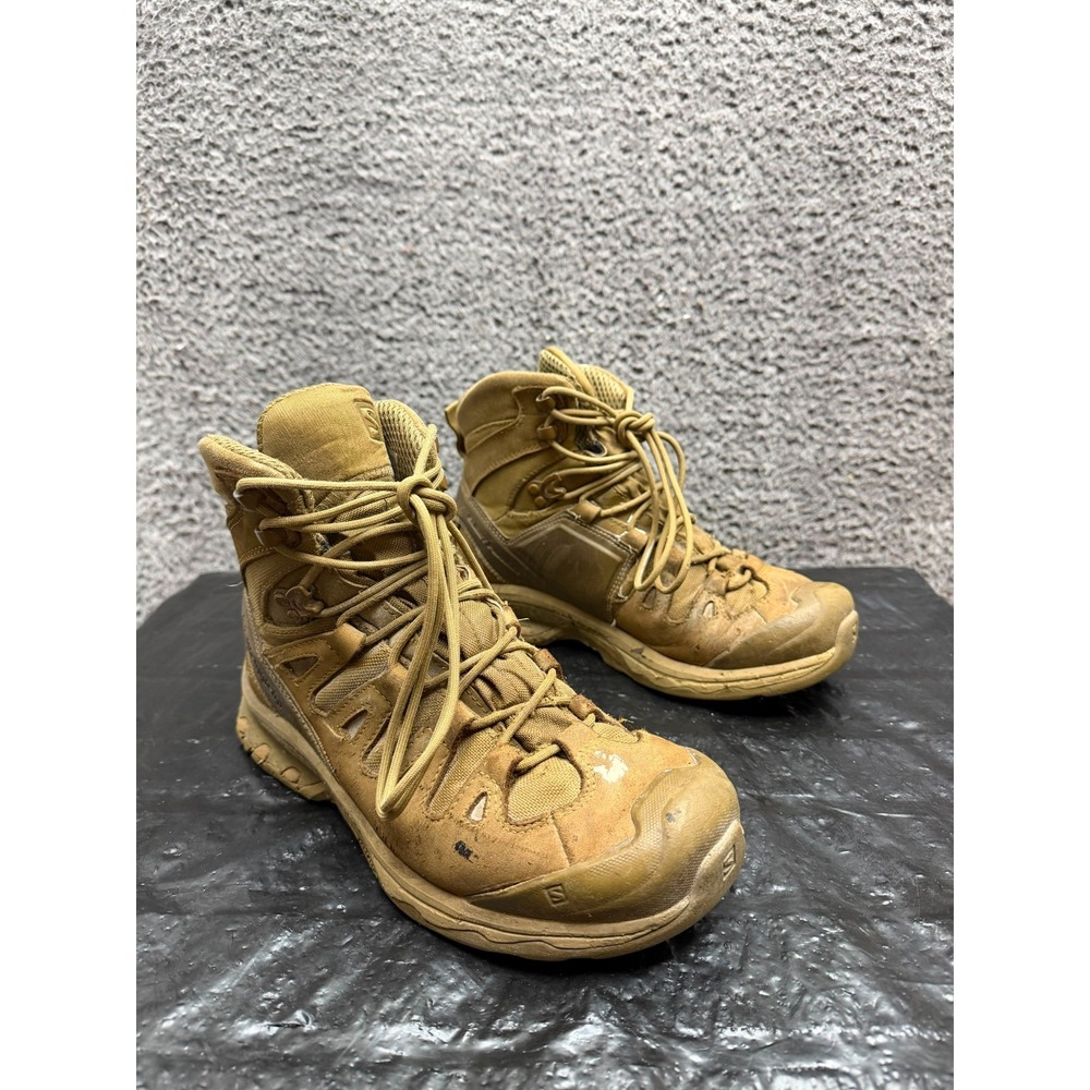 Salomon Quest 4D Forces 2 High Tactical Boots Coyote Brown Mens Size 8.5 US
